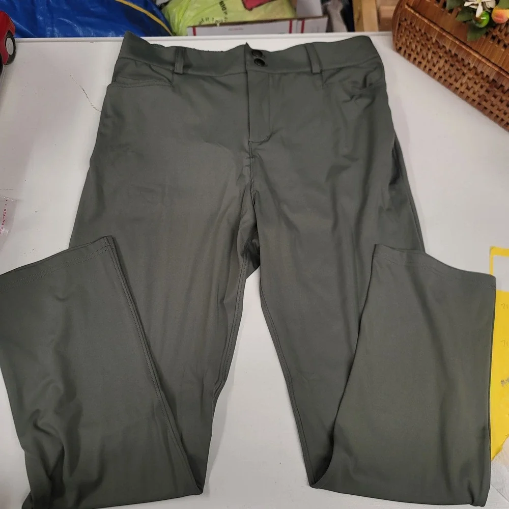 Viodia Olive Green Casual Athleisure‎ Golf Yoga Pants Women Size L